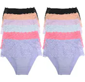 Mid Rise Cotton Brief Panties- Assorted Colors, Small-XL