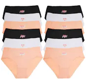 Cotton Hiphugger Panties - Assorted Colors, Small-XL