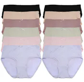 Cotton Hiphugger Panties - Assorted Colors, Small-XL
