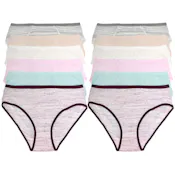Cotton Marled Bikini Panties - Assorted Colors, S-XL