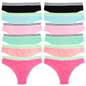 Cotton Mid-Rise Bikinis - Size Small-XL, Assorted Colors