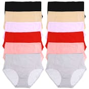 Cotton Hipster Panties - Size Small-XL, Assorted Colors