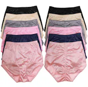 Cotton High-Waisted Briefs - Size Small-XL, Assorted Colors