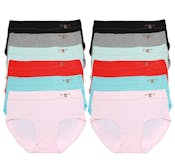 Cotton Mid-Rise Briefs - Size Small-XL, Assorted Colors