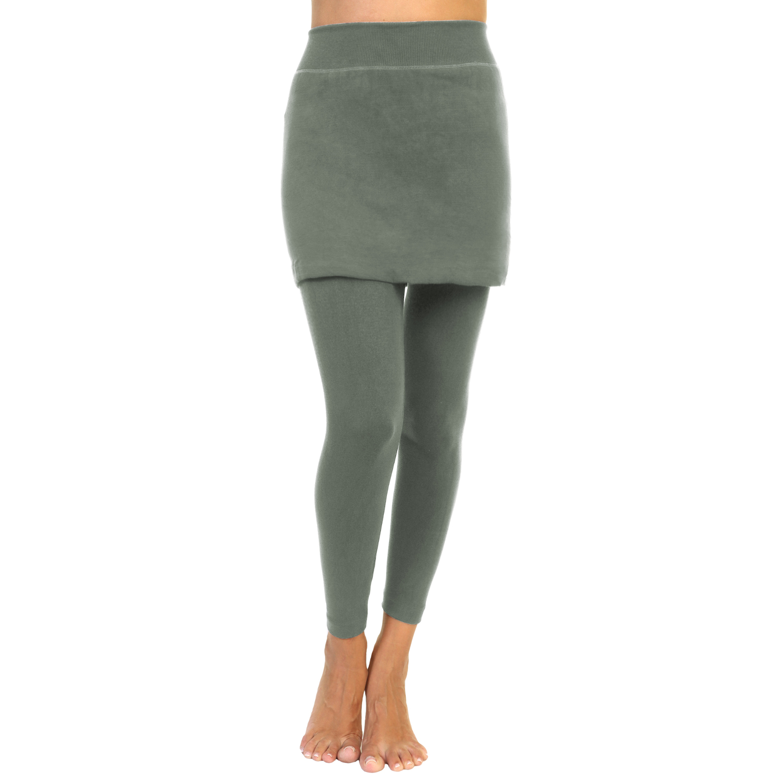 Wholesale Women's Leggings with Mini Skirt in Grey - DollarDays