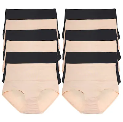 Microfiber High Waist Briefs - Assorted Colors, Small-XL