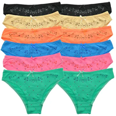 Cotton Bikinis - Assorted Colors, S-XL