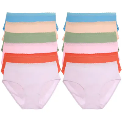 Mid-Rise Cotton Panties - Assorted Colors, Small-XL
