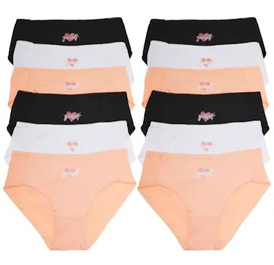 Cotton Hiphugger Panties - Assorted Colors, Small-XL