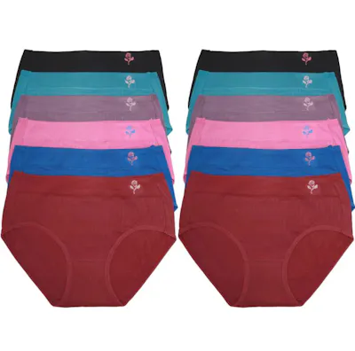 Ribbed Hiphugger Panties - Assorted Colors, Small-XL