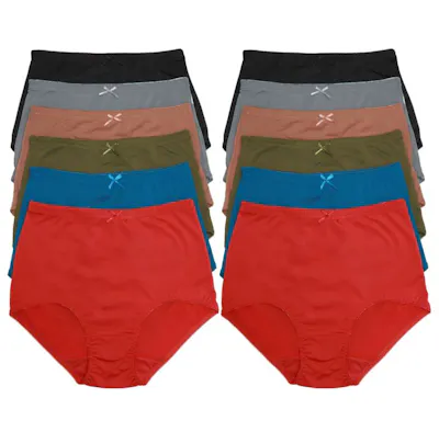 High Waist Classic Briefs - Assorted Colors, Small-XL