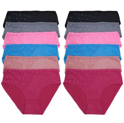 Cotton Hipster Panties - Size Small-XL, Assorted Colors