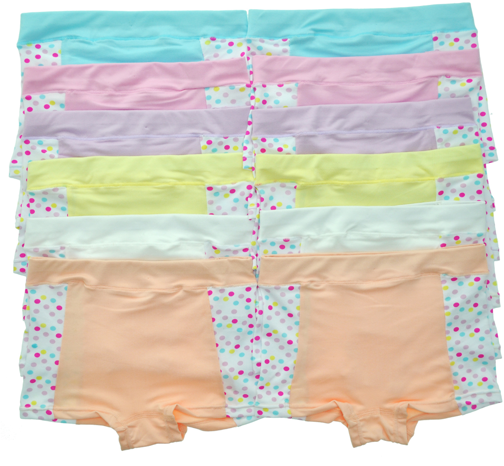 Wholesale Girls' Dot Print Boy Short Underwear Sizes SXL