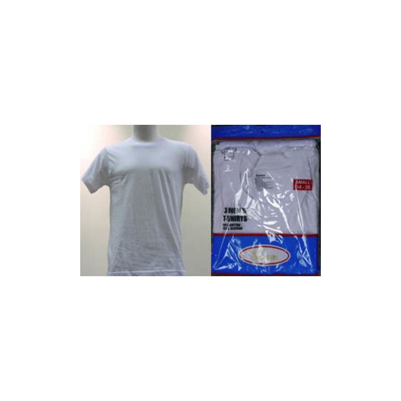Men's Short Sleeve V-Neck T-Shirt - White  2 X