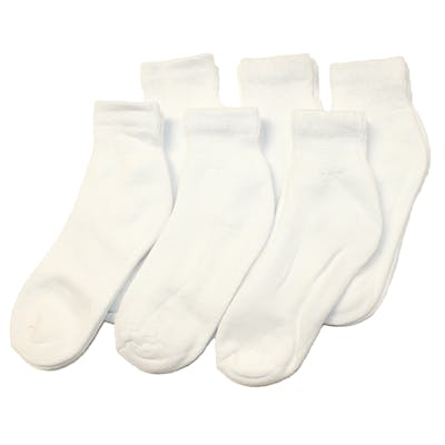 Adult Cotton Ankle Socks - White