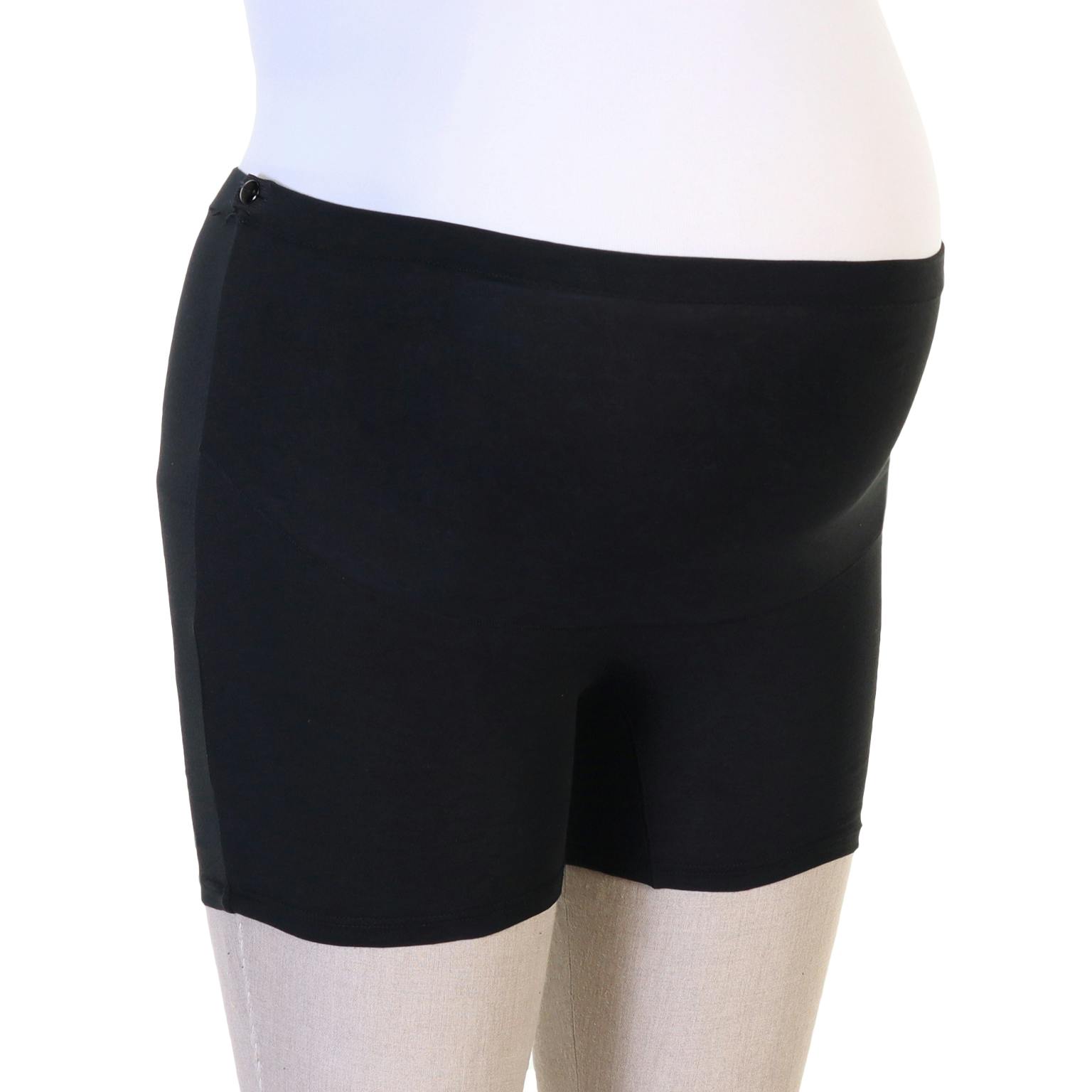 Wholesale Cotton Maternity Shorts with Adjustable Waistband Black/Beige Assorted Size (SKU