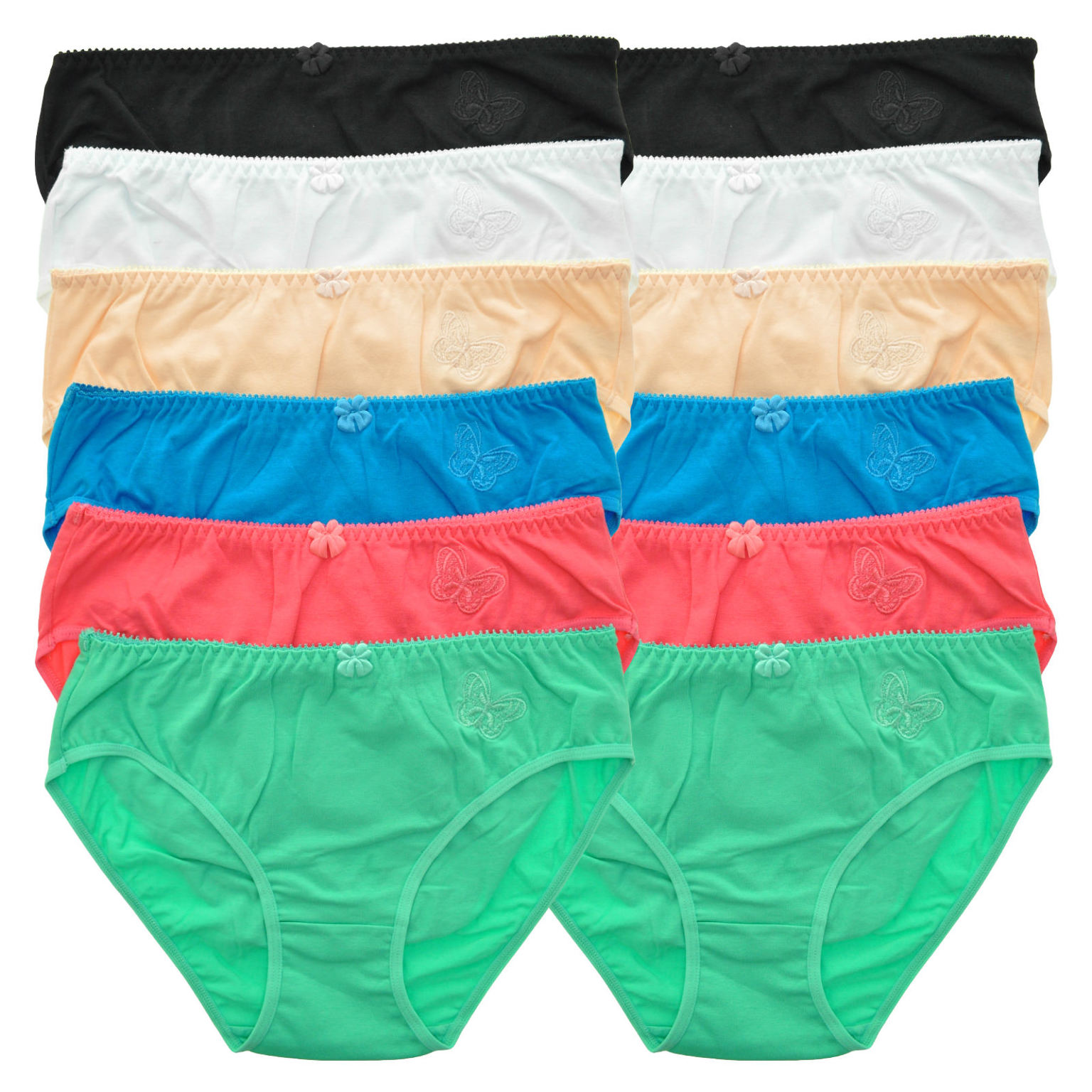 Wholesale Bikini Cut Butterfly Underwear - Assorted, S-XL