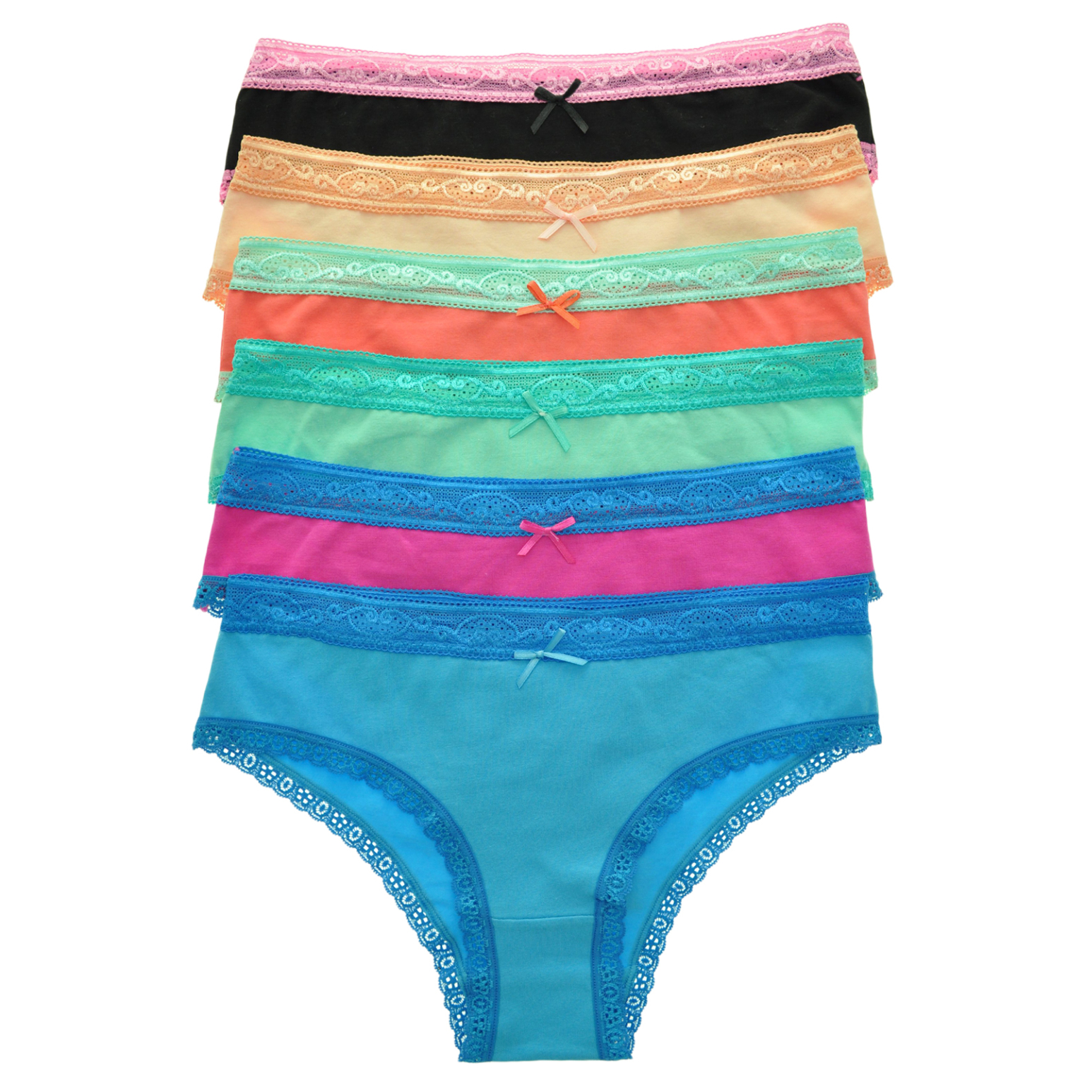 Wholesale Angelina Cotton Bikini Panties with Lace Trim DollarDays