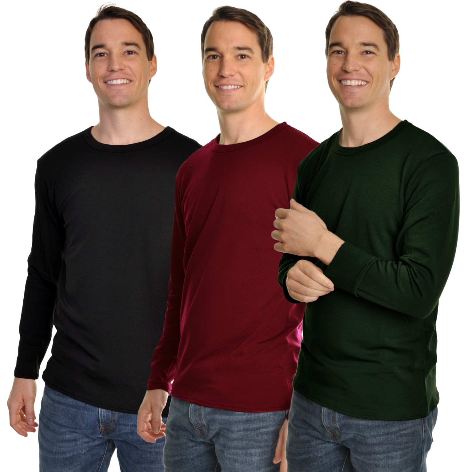 Wholesale Men's Thermal L/S Tops Size Small, 3 Colors - DollarDays