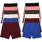 Girls' Biker Shorts - Assorted colors, 48 pack
