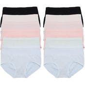 Mid-Rise Brief Panties - Assorted