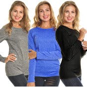 Women's Long Sleeve Thermal Tops - Assorted
