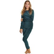 Women's Velvet Thermal Sets - Green