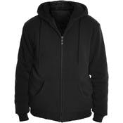 Men's Zip Up Hoodies - Large, Black, Sherpa Lined