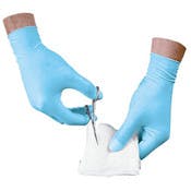 Waxie Shield W8645S Nitrile Pf Exam Gloves - Blue - Extra Large