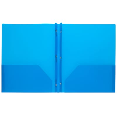 Wholesale 3 Prong Poly Folder - Blue | DollarDays