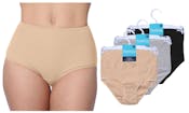 Women's Hi-Cut Briefs - Classic Colors, Size 8-10, Cotton/Spandex