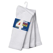Boy's Low-Cut Socks - 4 Pack, White, Size 6-8