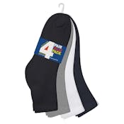 Boy's Ankle Socks - 4 Pack, 3 Colors, Size 9-11