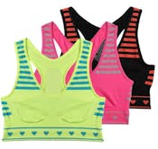 Women's Sports Bras - Assorted Stipes, Sizes M - XL