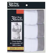 Bertelli Boys' Briefs - White, Size Medium