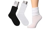 Women's Tipi Toe Crew Slouch Socks, Black, White, 9-11, 1 Pack