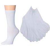 Women's Crew Socks - 3 Pack, White, Size 9-11