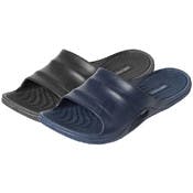 Men's Molded Ripple Slide Sandals - Black, Navy, Sizes 7-12