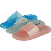 Girls' Open Toe Jelly Slides - Sizes 11-3, Age 4-8 Years