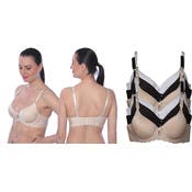 Women's Plus Size Bras - Classic Colors, 36C-44D, Padded, Underwire