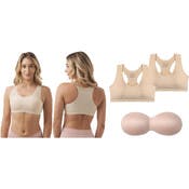 Women's Sports Bras - Beige, Sizes M-XL, Removable Pads