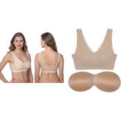 Day & Night Sports Bras - Black, M - XL, Removable Pad