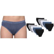 Women's Bikini Cut Panties - Assorted Color, 5 Pack, Sizes 8-10