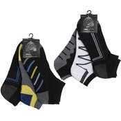 Men's Cushion Ankle Socks - Size 10-13, Assorted Patterns