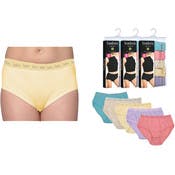 Women's Panties - 5 Pastel Colors, 5-Pack, Sizes 5-7