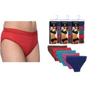 Women's Bikini Briefs - Jewel Tones, 5 Pack, Sizes 5-7