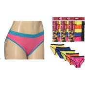 Women's Bikini Briefs - Neon Tones, 5 Pack, Sizes 8-10