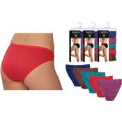 Women's Hi-Cut Briefs - Jewel Tones, 5 Pack, Sizes 5-7