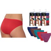 Women's Hi-Cut Briefs - Jewel Tones, 5 Pack, Sizes 8-10