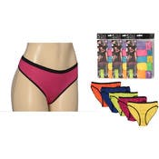 Women's Hi-Cut Panties - Neon Tones, 5 Pack, Sizes 5-10